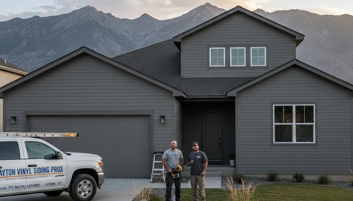 Vinyl siding installation on home exterior by Salt Lake City UT siding contractors