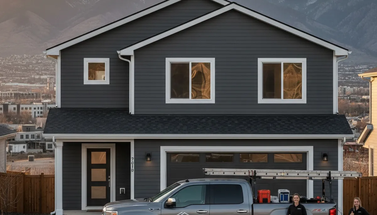 Vinyl siding installation by professional contractors in Salt Lake City, UT homes