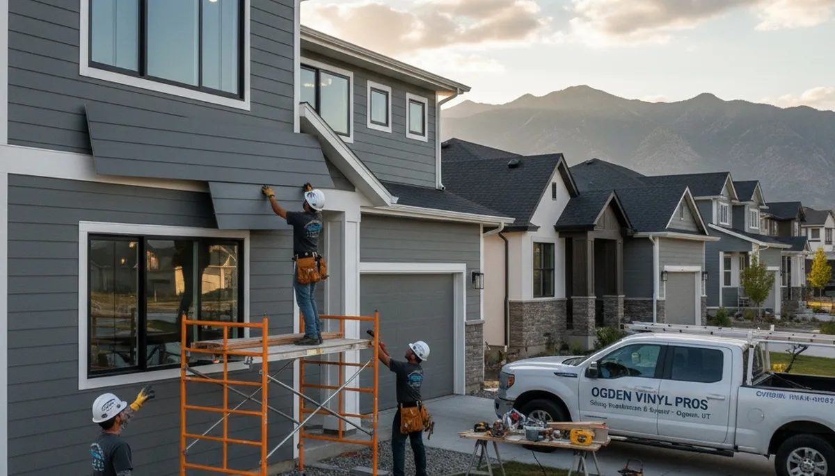 Vinyl siding contractors enhancing home exterior in Salt Lake City, UT